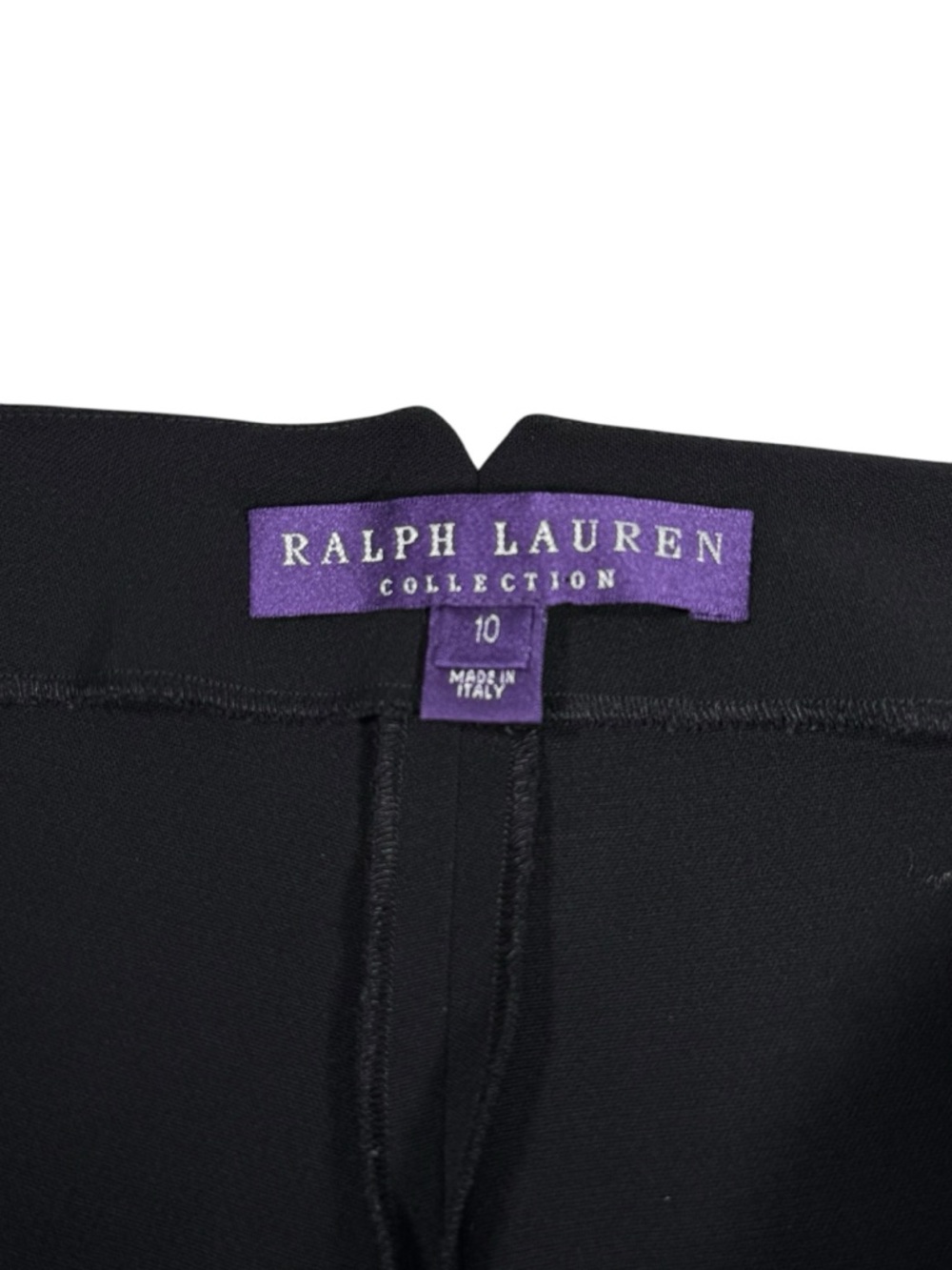 Ralph Lauren Purple Label Collection Wool Pant Sz 10 Designer Black Career - Picture 7 of 8